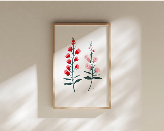 Foxglove Art Print